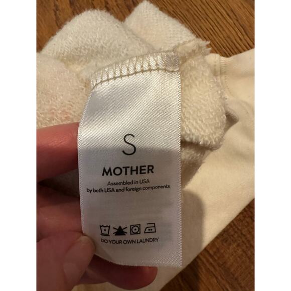 Mother Women's The Biggie Concert Raglan Pullover Sweatshirt – Cream – Sz Small - Picture 5 of 9